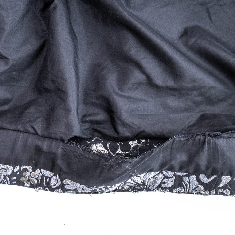 Theia Floral Slate Ballgown Dress Maxi Silver Floral $1,000 Size 8 - Picture 16 of 16